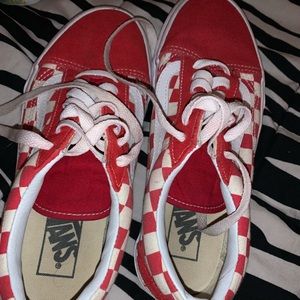Red & white checkered Vans